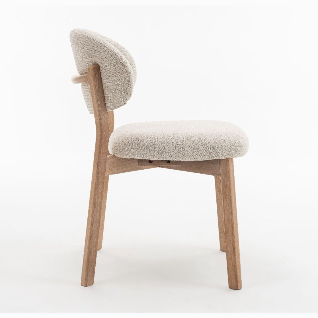 Milena Dining Chair – Upholstered Seat with Oak Wood Frame