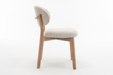 Milena Natural Oak Dining Chair - Beige