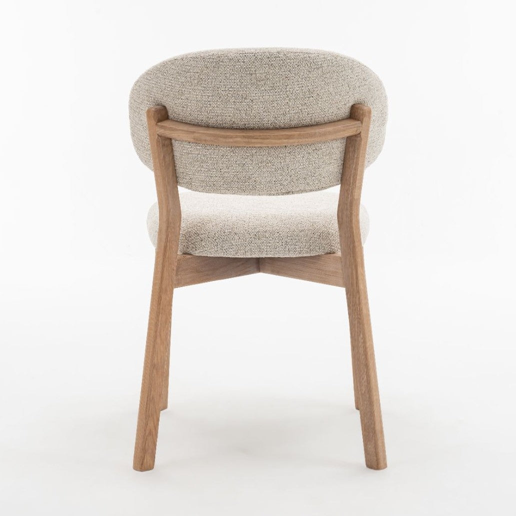 Milena Dining Chair – Upholstered Seat with Oak Wood Frame