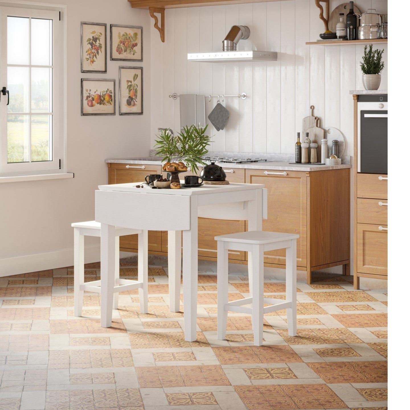 Eastern Tides Drop Leaf Counter Table