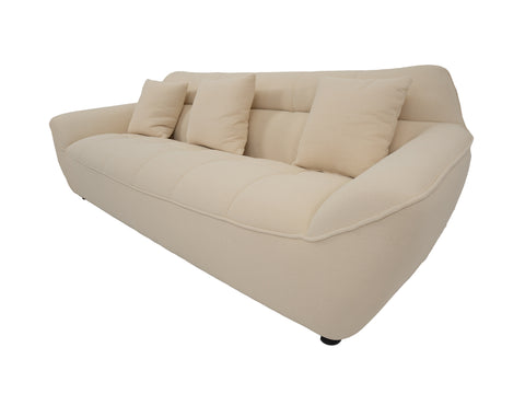 Mallory Sofa classic white fabric upholstery