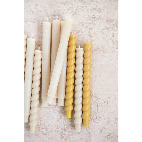 Unscented Twisted Taper Candles in Box, Set of 2