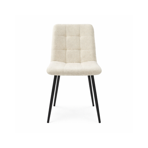 Lucas Fabric Dining Chair - Pearl Boucle