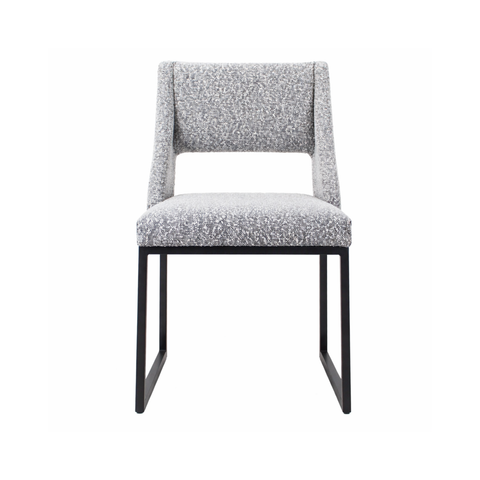 Evan Boucle' Fabric Dining Chair - Grey