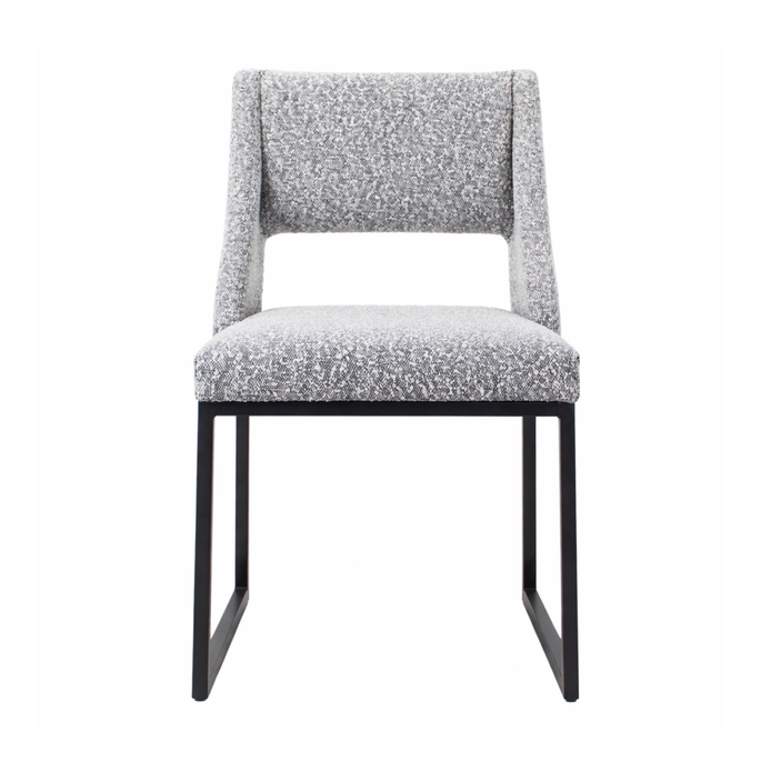 Evan Boucle' Fabric Dining Chair - Grey