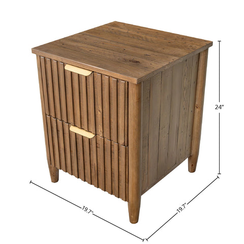 Britanica 2 Drawer Nightstand