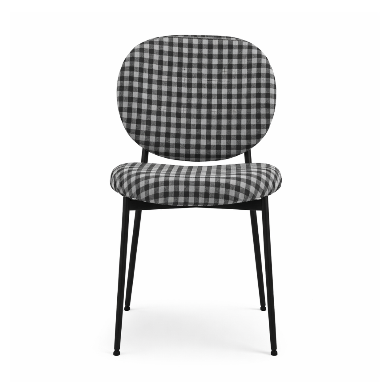 Vashi Dining Chair - Black 'n White Plaid