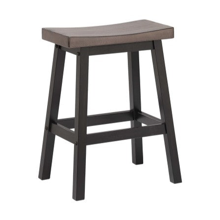 Stilla Solid Wood Saddle Counter Stool
