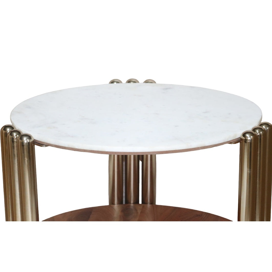 Kambry Side Table with Marble Top