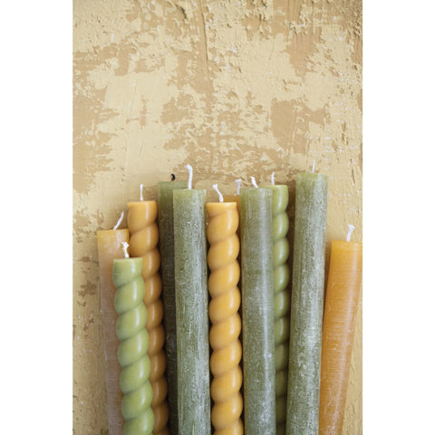 Unscented Twisted Taper Candles in Box, Set of 2