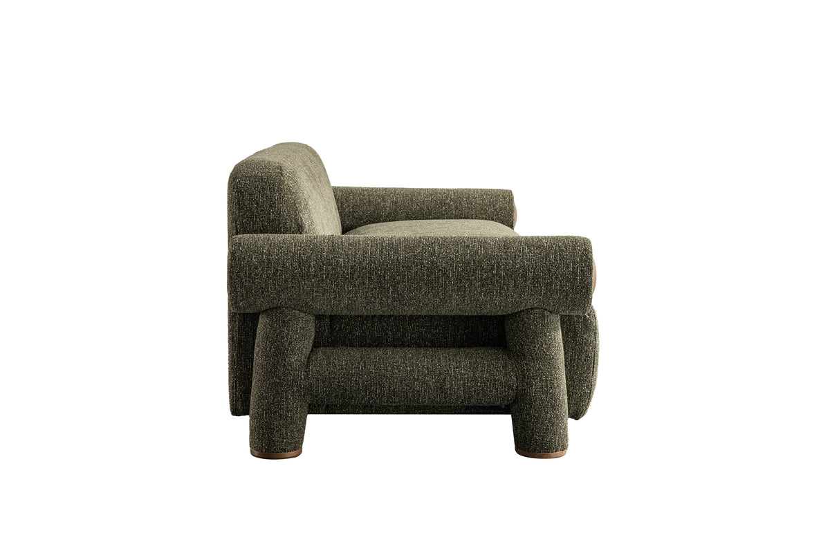 Ronan Upholstered Accent Chair – Deep Olive Green