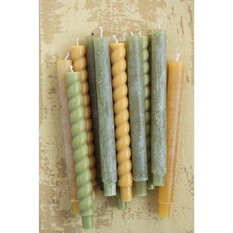 Unscented Twisted Taper Candles in Box, Set of 2