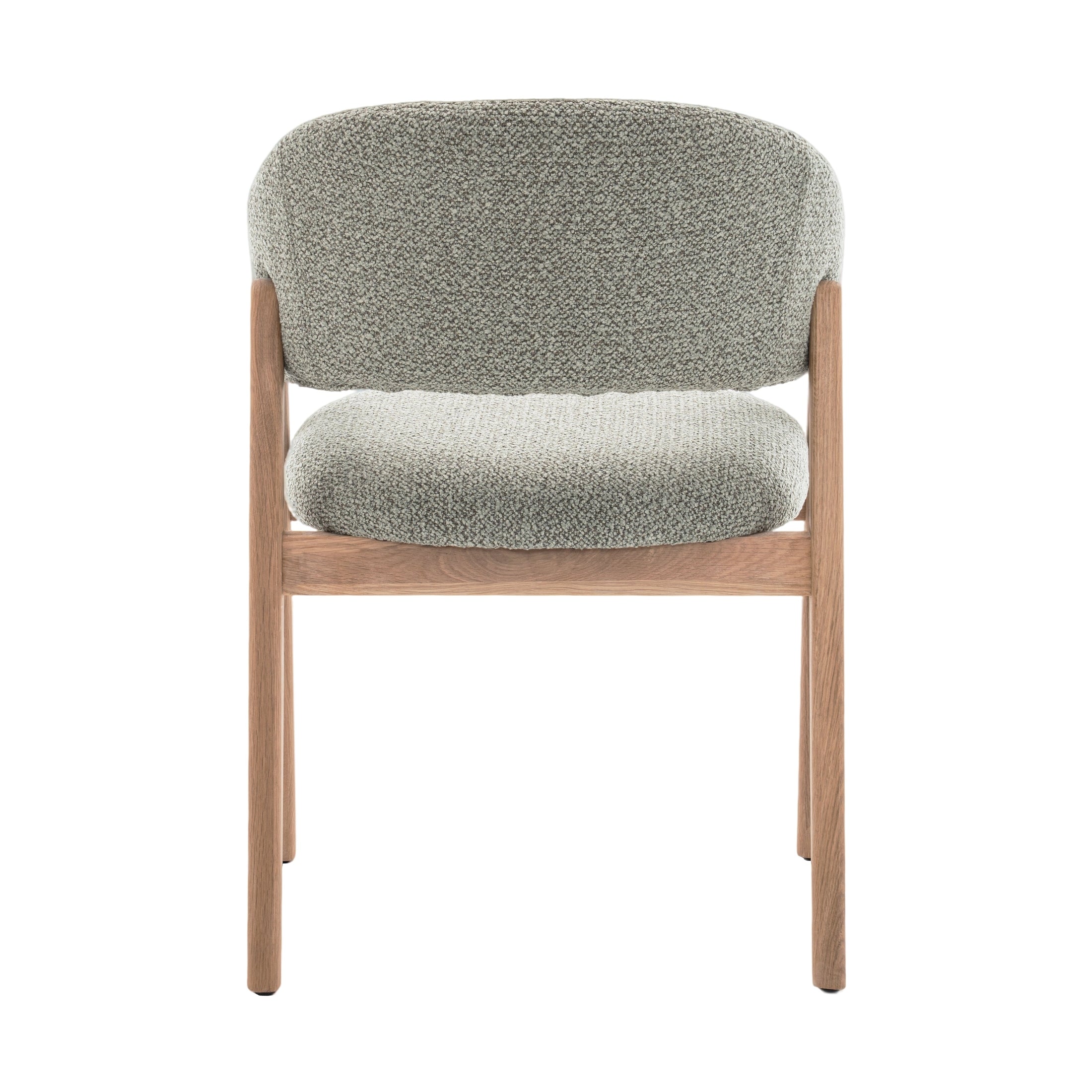 Brina Dining Chair – Mint Green Upholstery & Natural Wood Frame