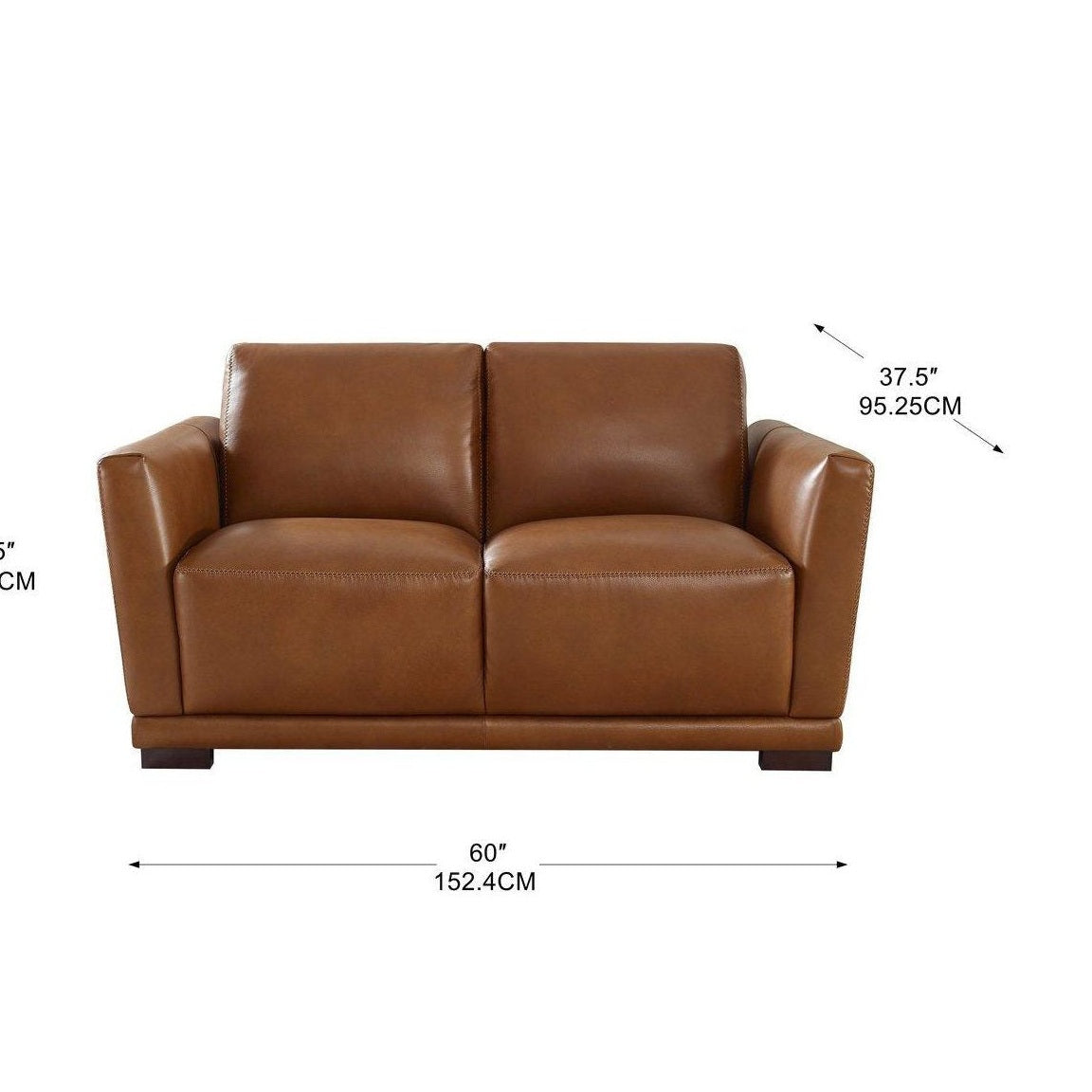 Maren Genuine Leather Loveseat
