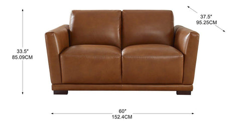 Maren Genuine Leather Loveseat
