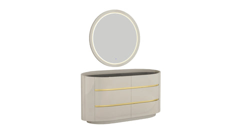 Zelie Glossy 6 Drawer Dresser