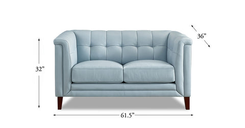 Arvon Genuine Leather Loveseat