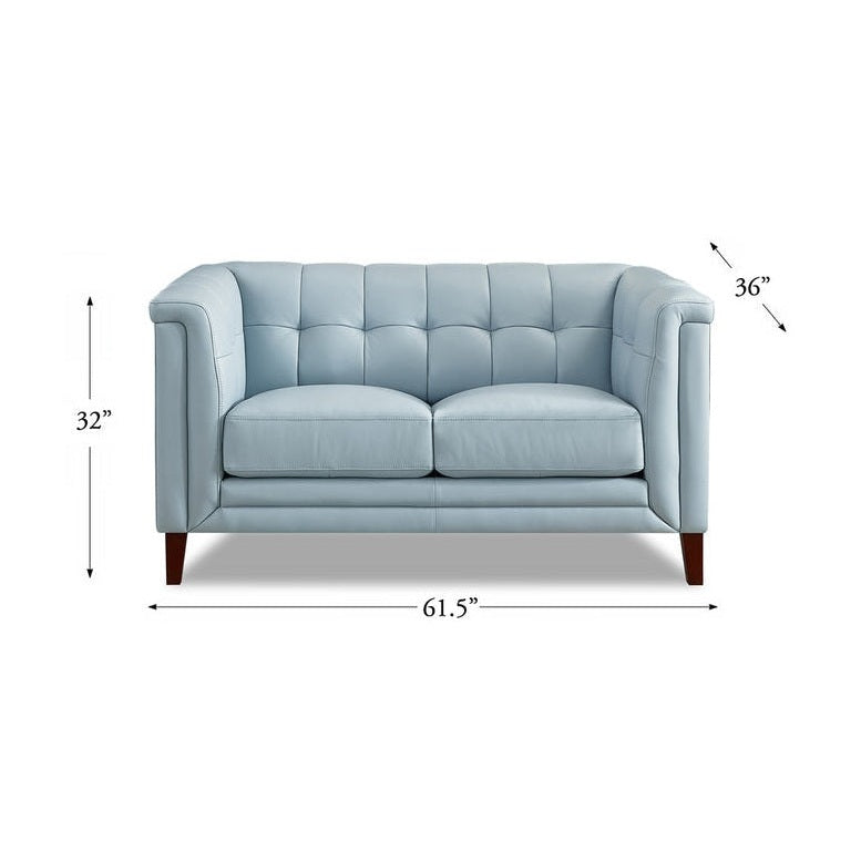 Arvon Genuine Leather Loveseat