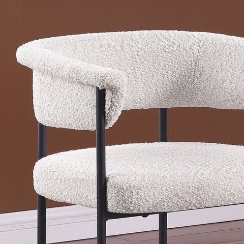 Kople Dining Chair Boucle Fabric - Cream