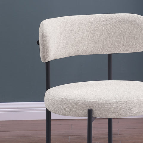 Ronda Flax Fabric Dining Chair - Beige