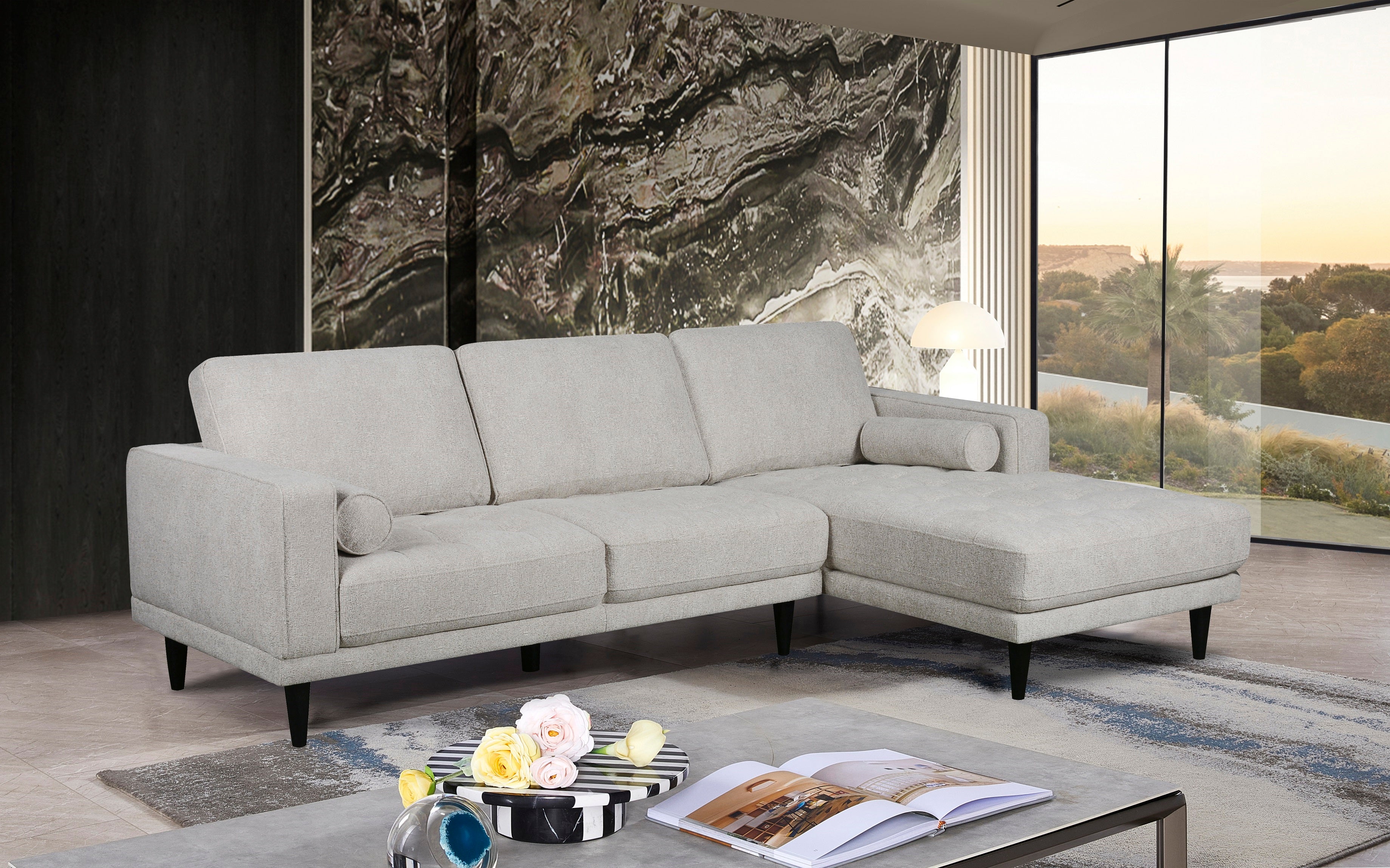 Oatmeal store sectional sofa