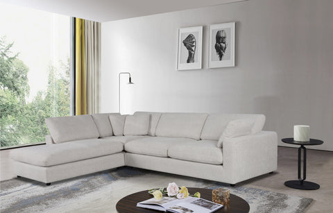 Joelle Sectional - Left Chaise-Oatmeal