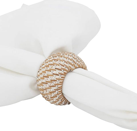 Woven Rattan Napkin Rings (Set of 4)