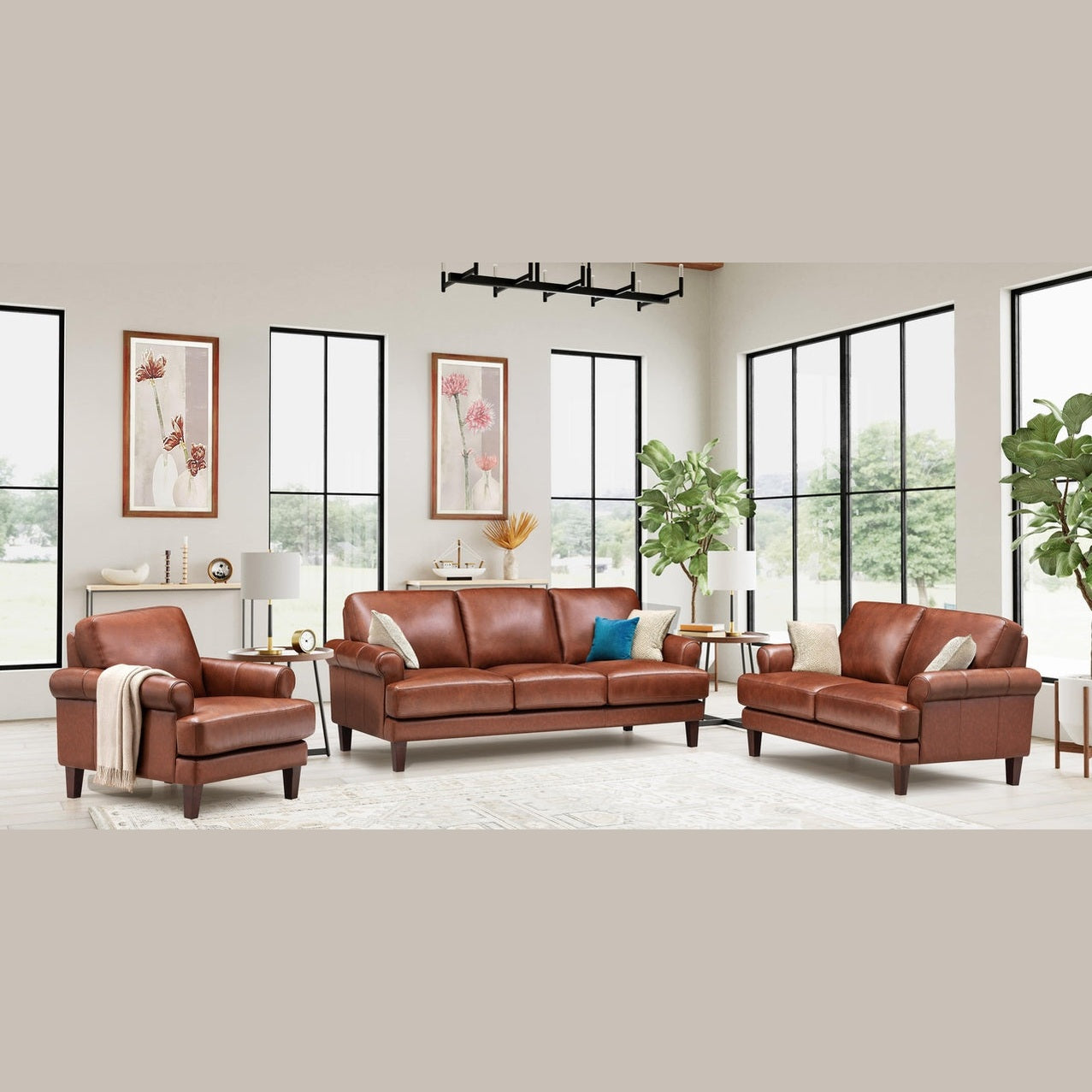 Austra Genuine Leather Sofa