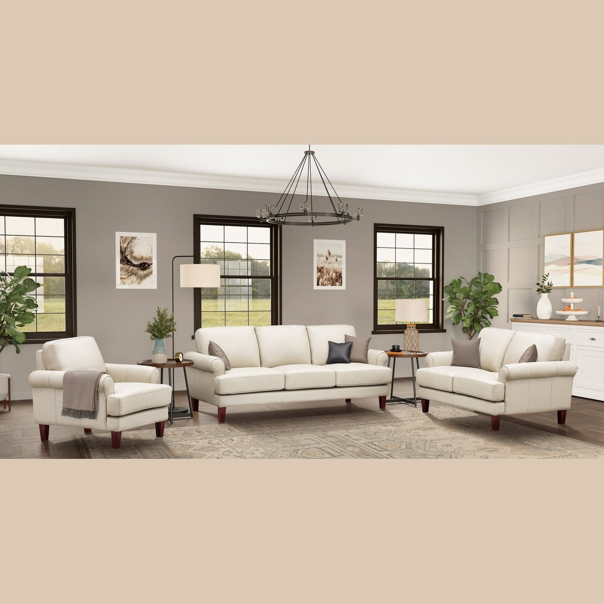 Austra Genuine Leather Accent Chair