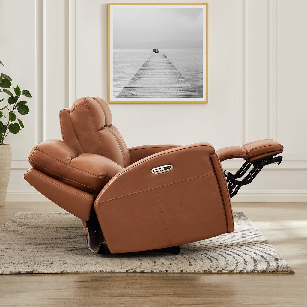 Hanley Zero Gravity Genuine Leather Power Reclining Loveseat