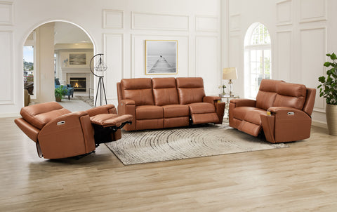 Hanley Zero Gravity Genuine Leather Power Reclining Loveseat