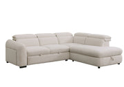 Zerio Pull-Out Sleeper Sectional with Chaise