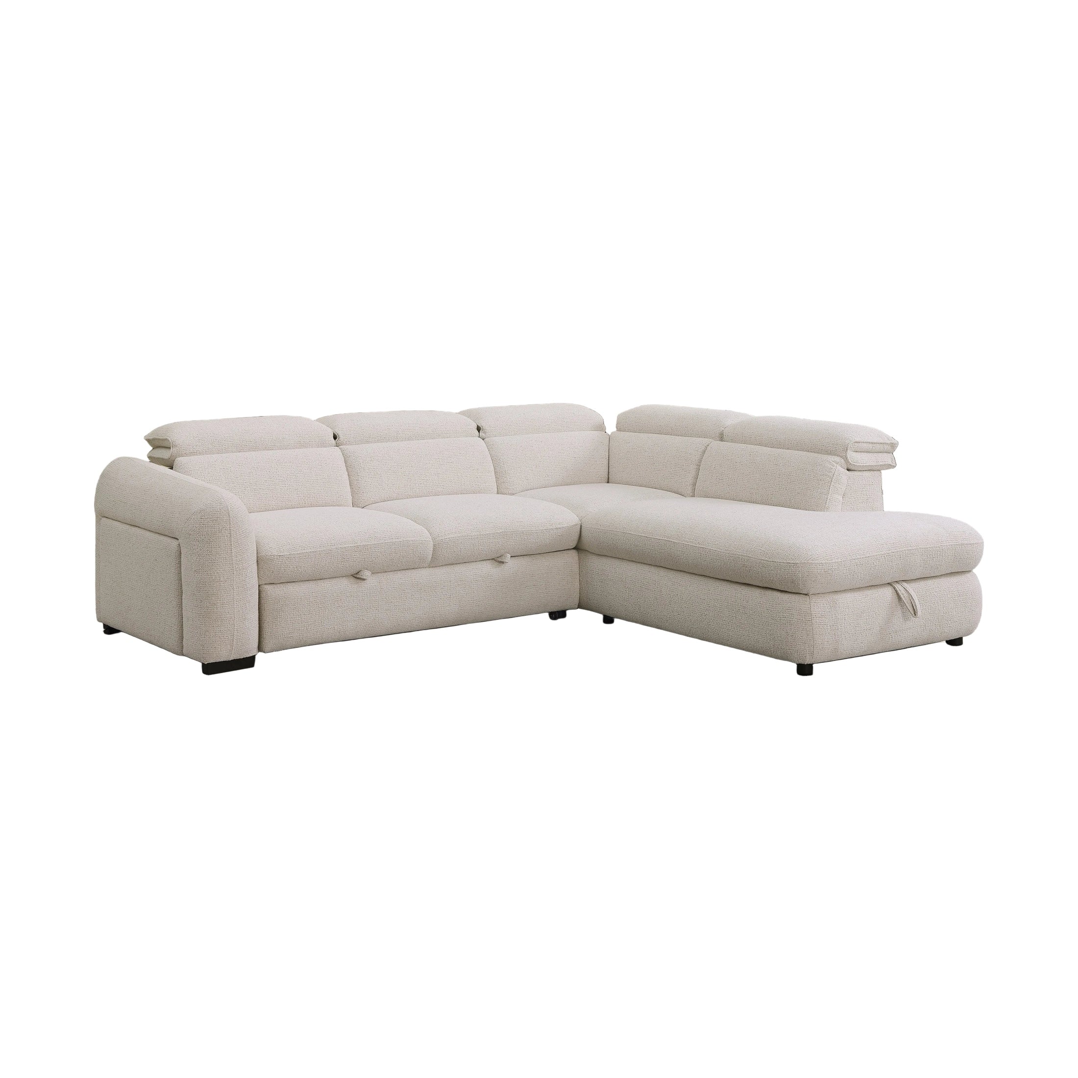 Zerio Pull-Out Sleeper Sectional with Chaise