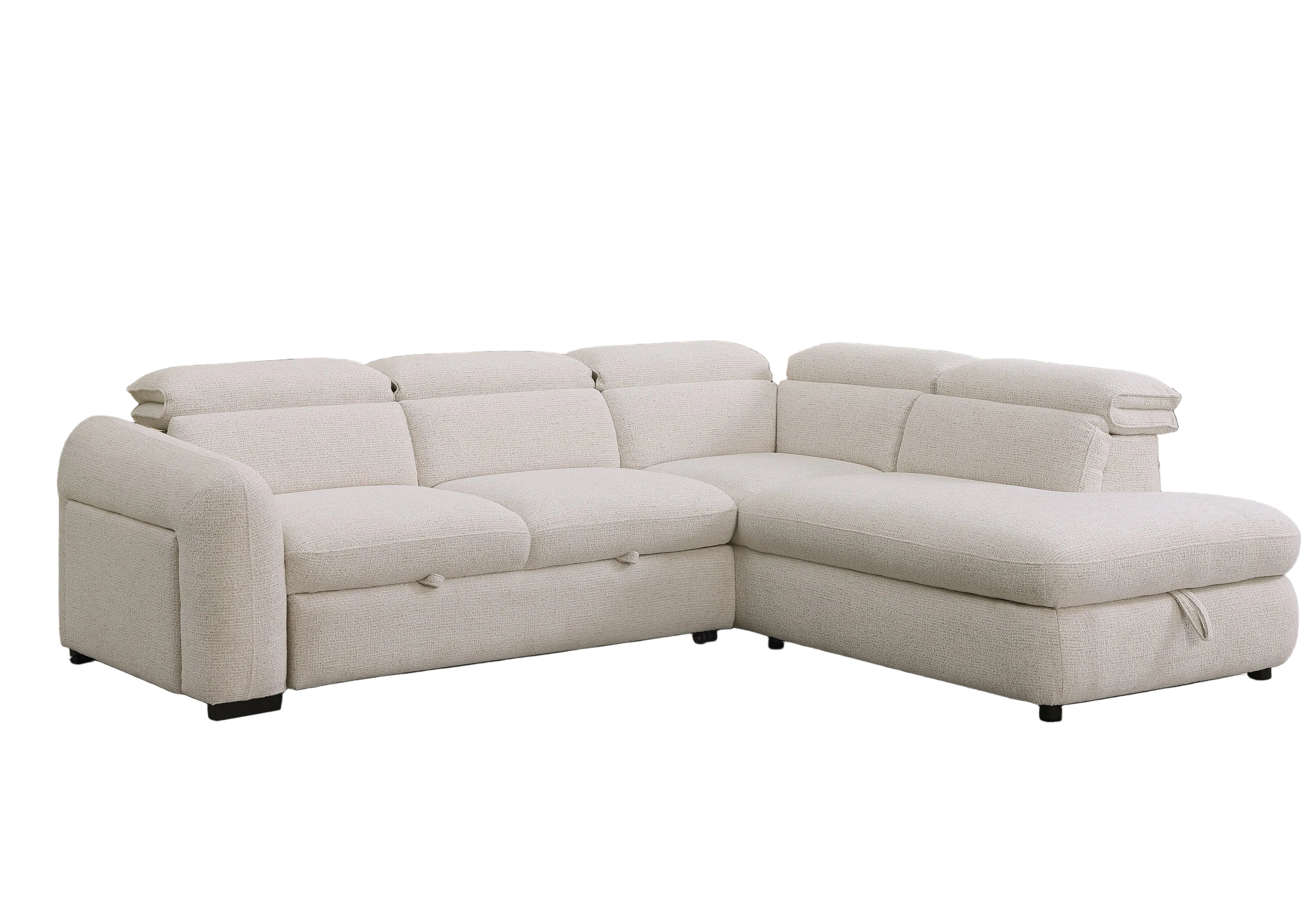 Zerio Pull-Out Sleeper Sectional with Chaise