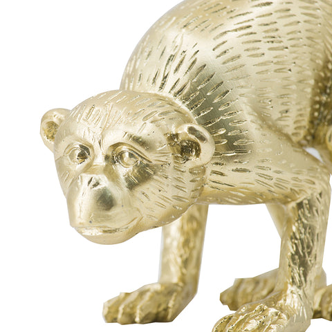 Gold Monkey Bookends - Set of 2