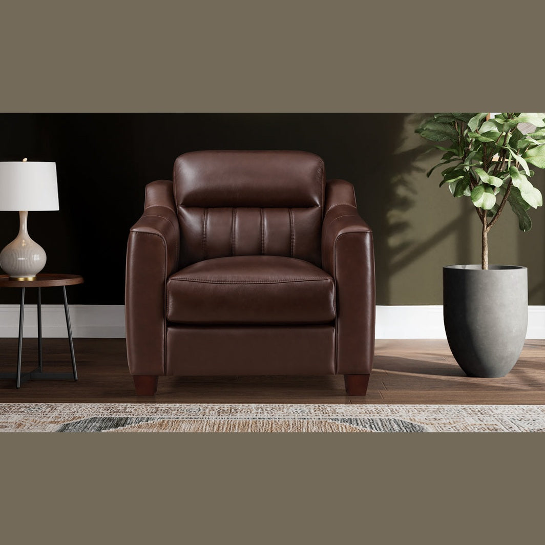 Nolan Genuine Leather Accent Chair