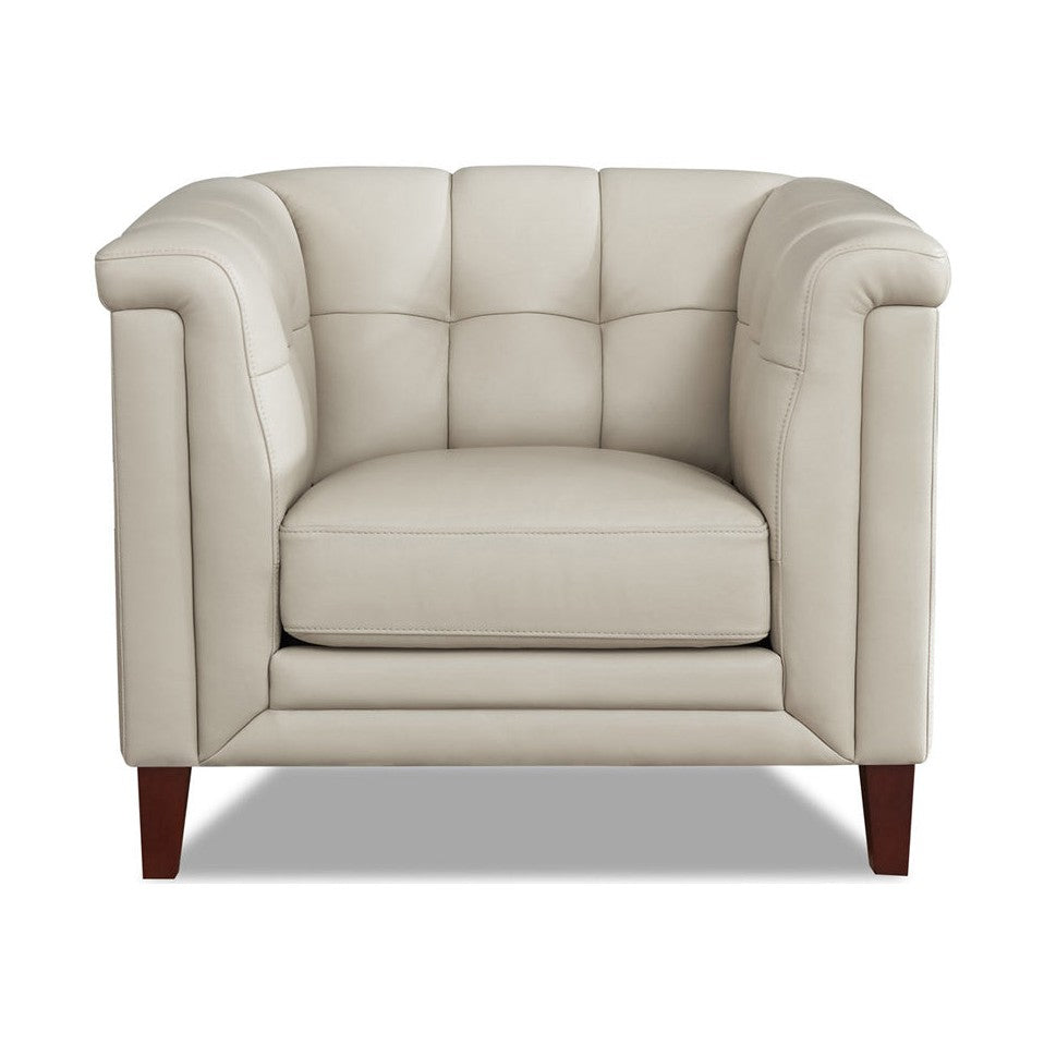 Arvon Genuine Leather Accent Chair
