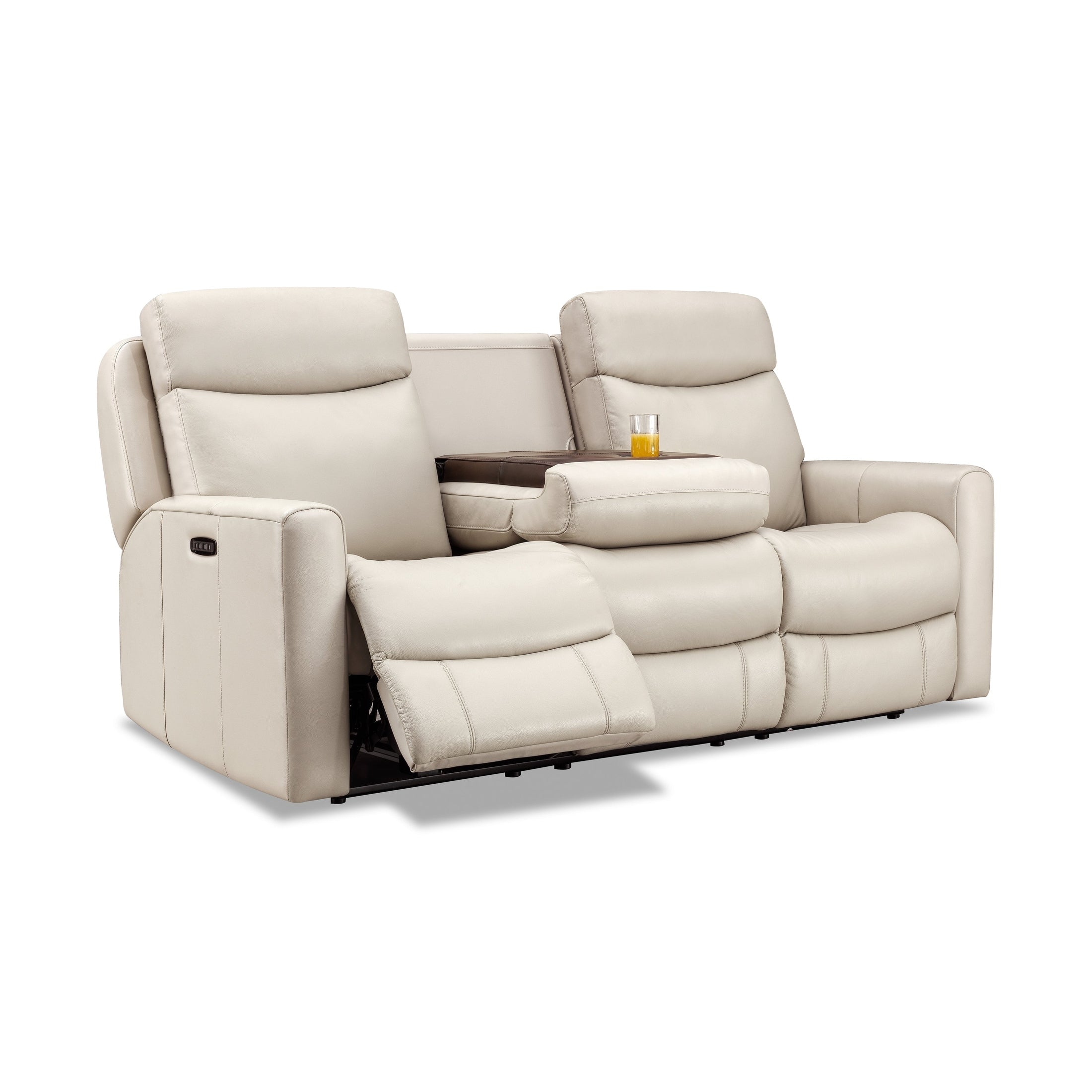 Harrison Zero Gravity Power Reclining Leather Sofa with Power Headrests