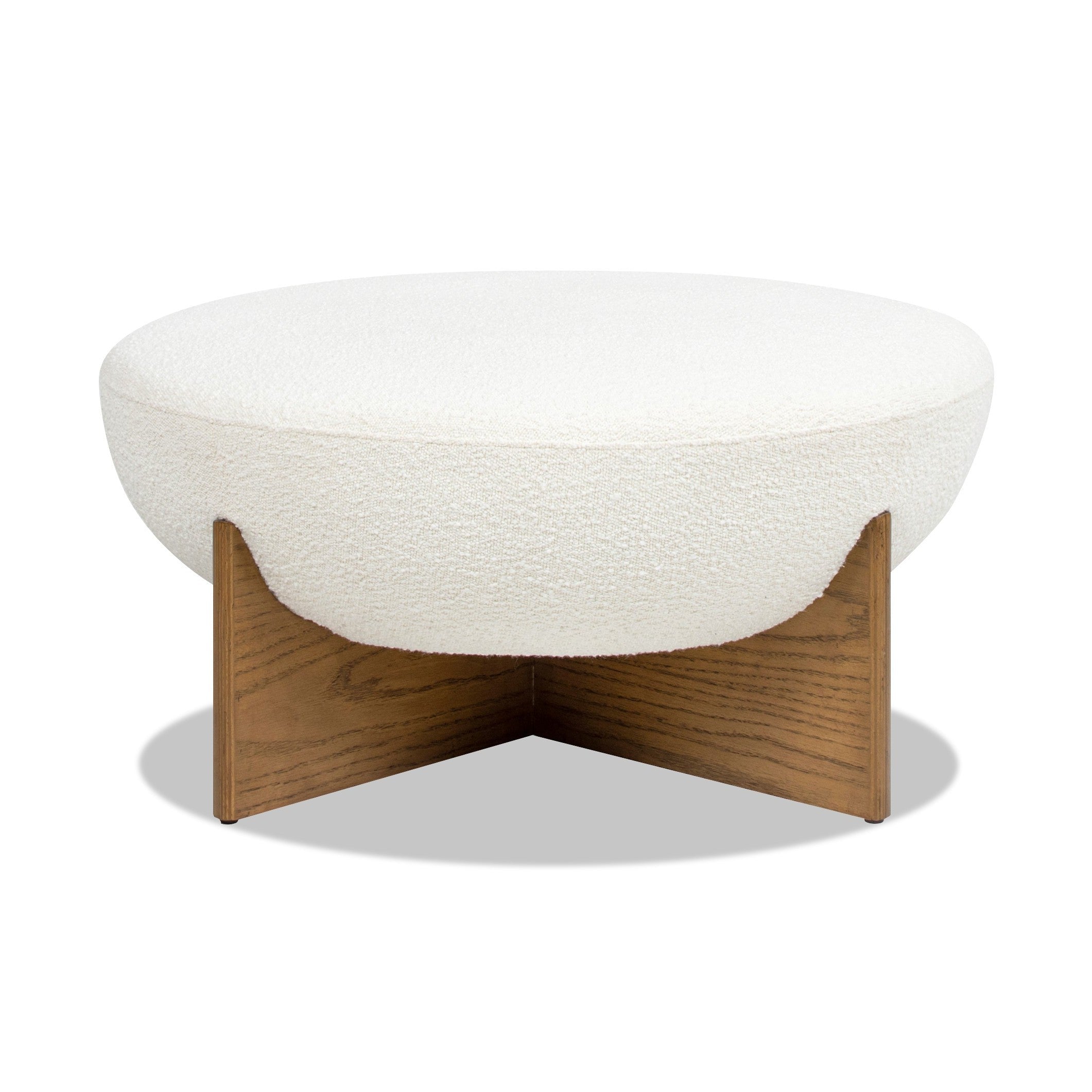 Elara Round Ottoman - Boucle