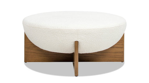 Elara Round Ottoman - Boucle