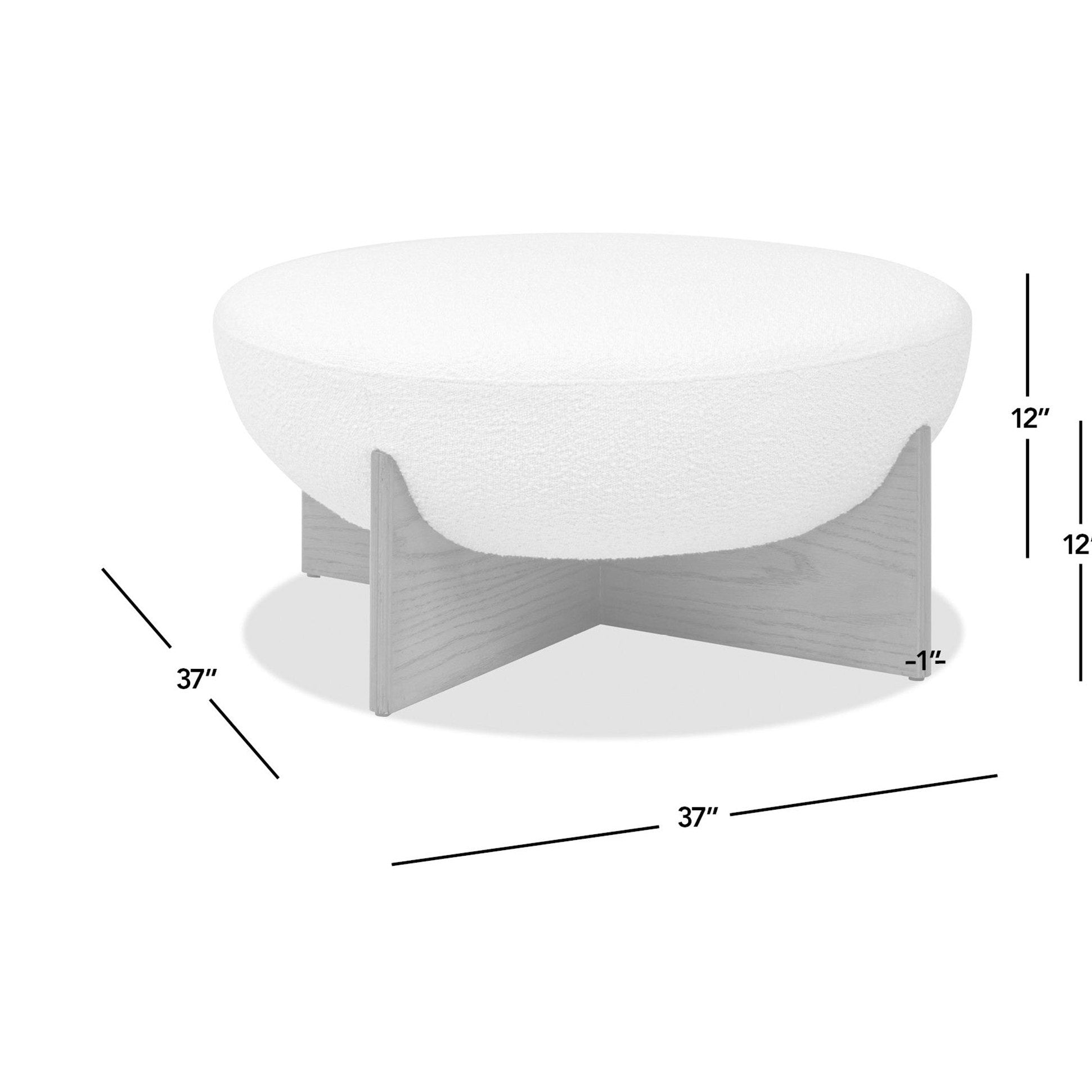 Elara Round Ottoman - Boucle