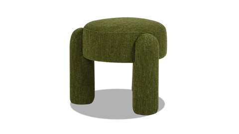 Olea Boucle Ottoman - Moss Green