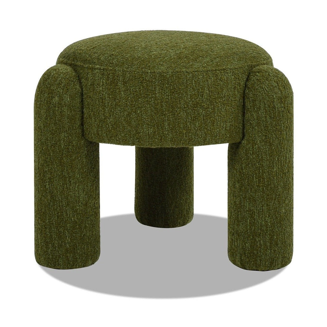 Olea Boucle Ottoman - Moss Green