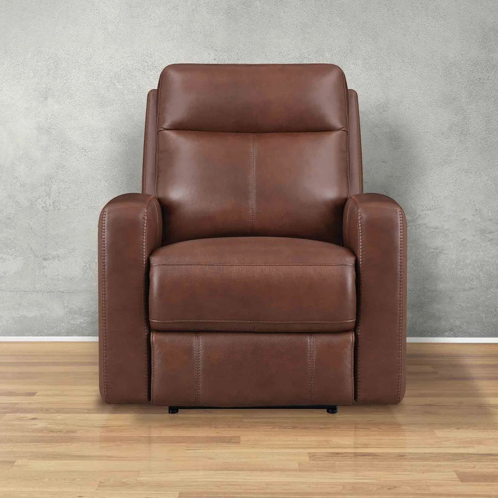 Minooka Zero Gravity Power Reclining Leather Chair with Power Headrest