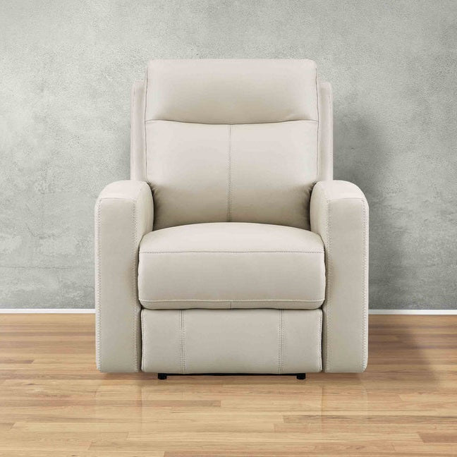 Minooka Zero Gravity Power Reclining Leather Chair with Power Headrest