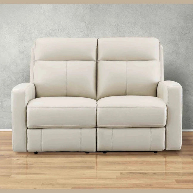 Minooka Zero Gravity Power Reclining Leather Loveseat with Power Headrests