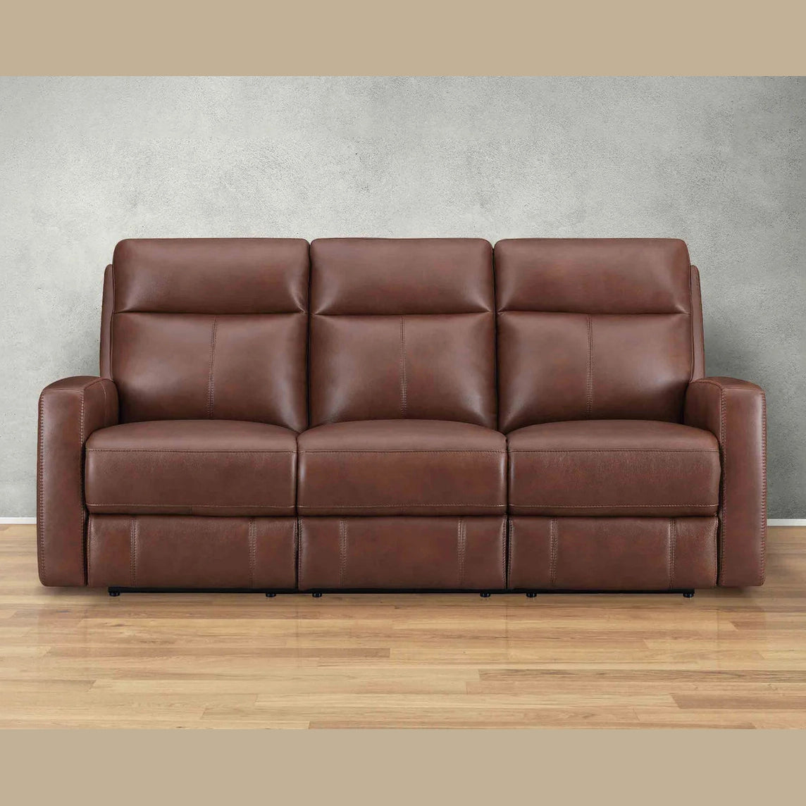 Minooka Zero Gravity Power Reclining Leather Sofa with Power Headrests