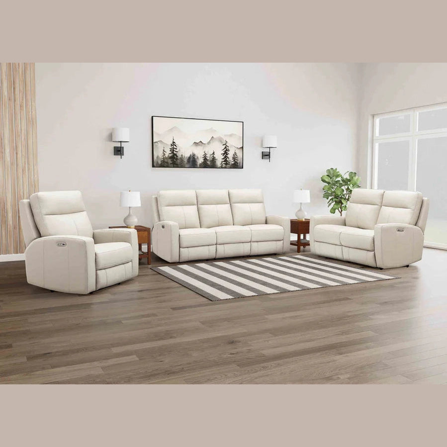 Minooka Zero Gravity Power Reclining Leather Sofa with Power Headrests