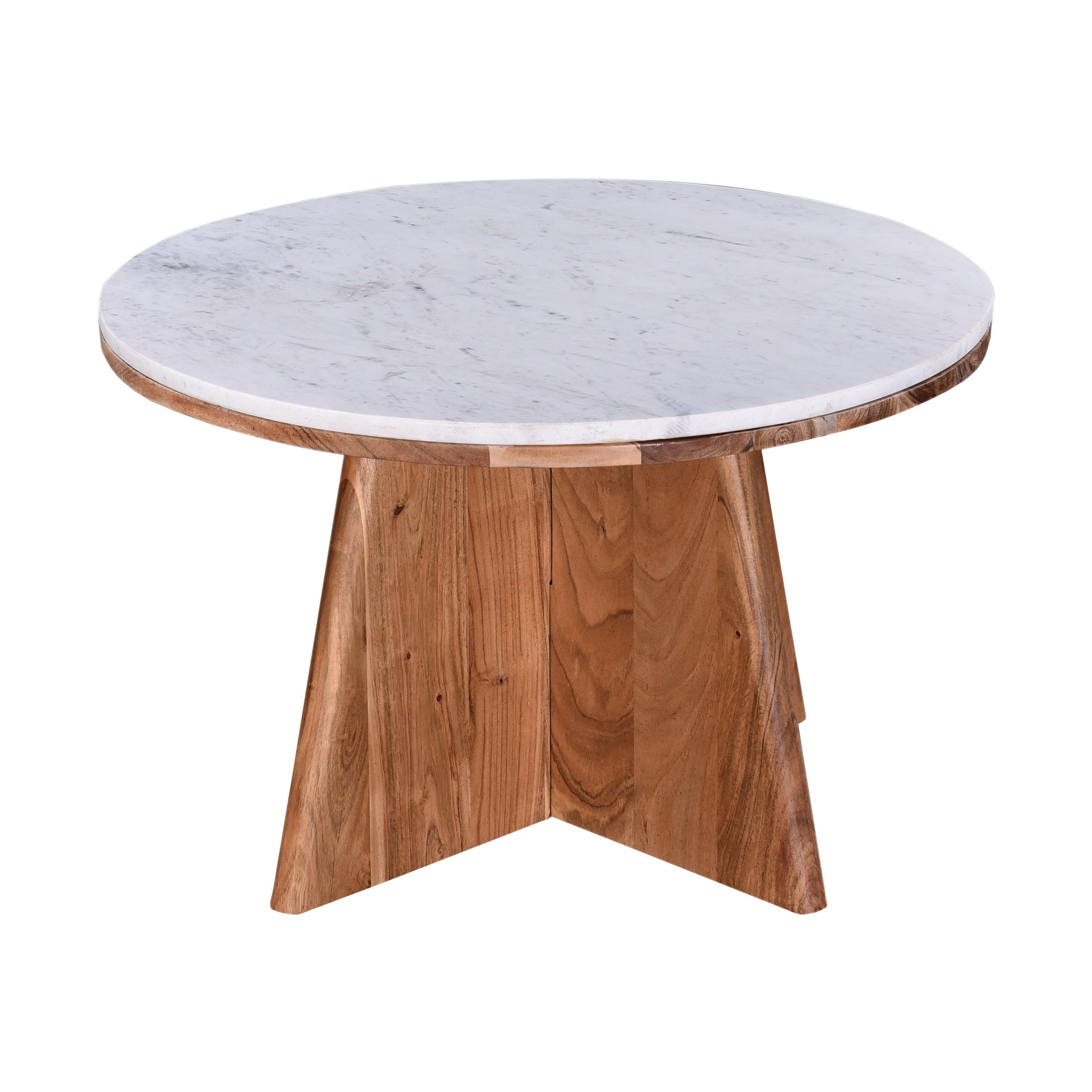 FLOOR MODEL AS IS Maddox Condo Size Round Marble Coffee Table