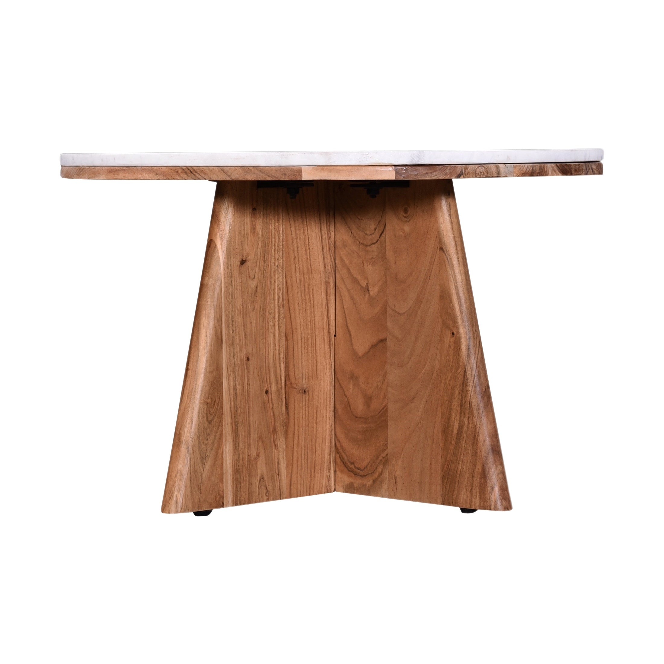 FLOOR MODEL AS IS Maddox Condo Size Round Marble Coffee Table